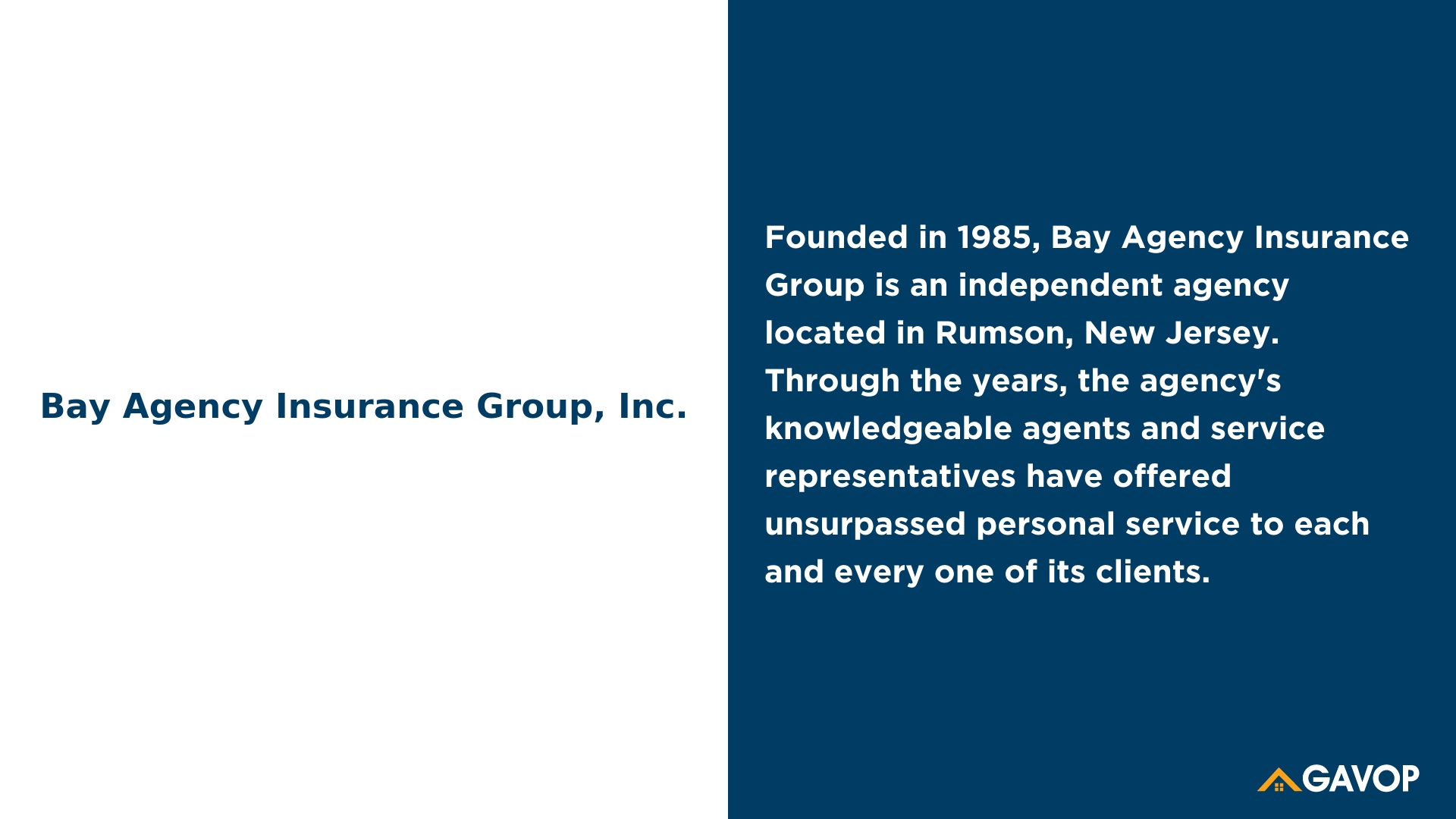 Bay Agency Insurance Group, Inc.